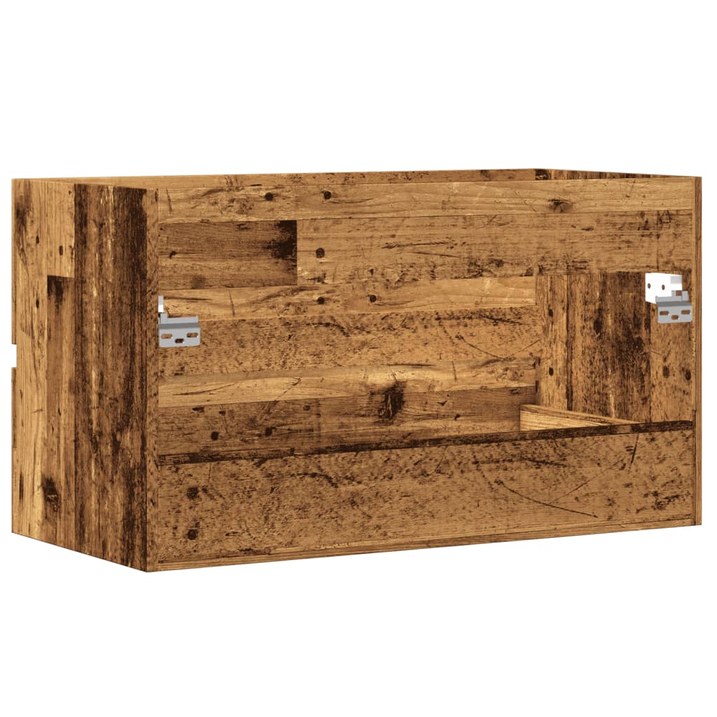 Sink Cabinet Old Wood 90x38,5x45 cm Engineered Wood
