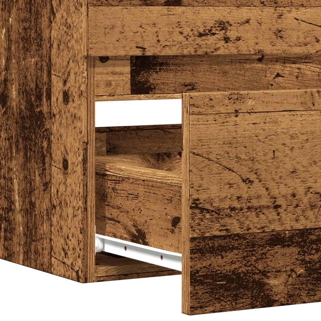 Sink Cabinet Old Wood 90x38,5x45 cm Engineered Wood