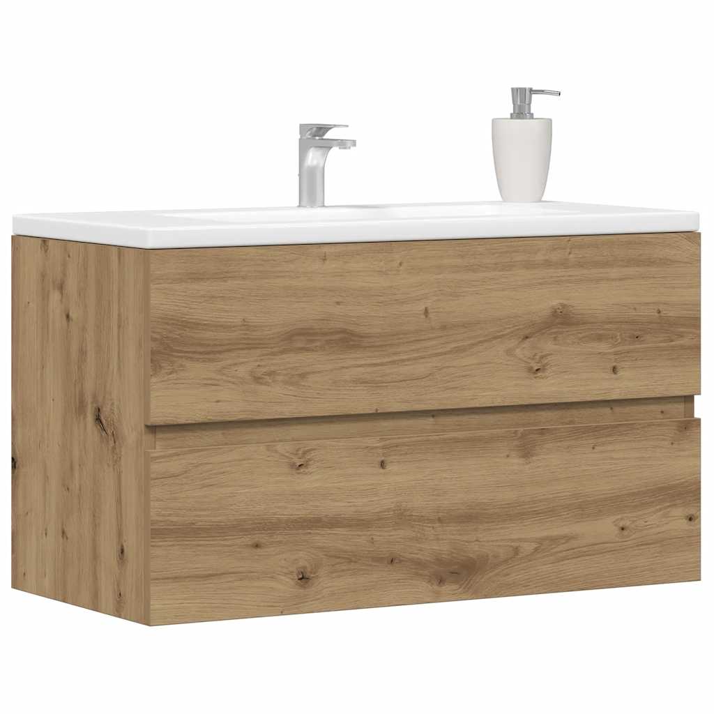 Sink Cabinet Artisian Oak 90x38,5x45 cm Engineered Wood