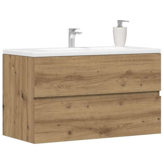 Sink Cabinet Artisian Oak 90x38.5x45 cm Engineered Wood