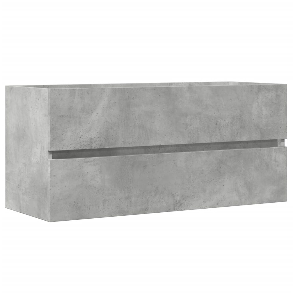 Sink Cabinet Concrete Grey 100x38,5x45 cm Engineered Wood