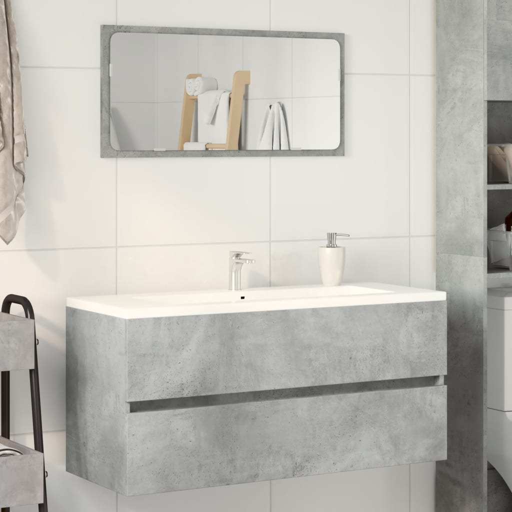 Sink Cabinet Concrete Grey 100x38,5x45 cm Engineered Wood