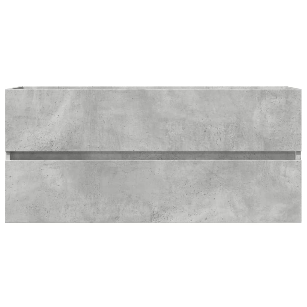 Sink Cabinet Concrete Grey 100x38,5x45 cm Engineered Wood