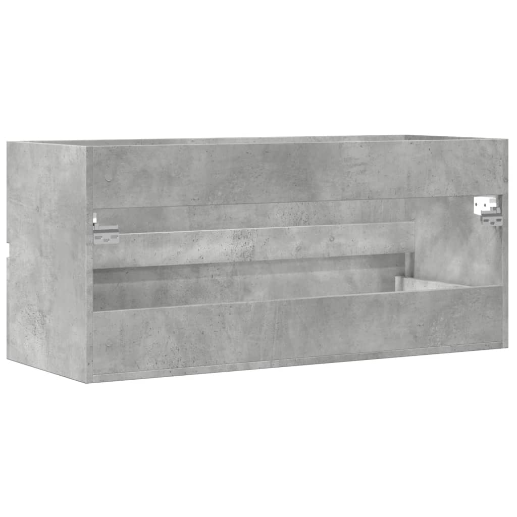 Sink Cabinet Concrete Grey 100x38,5x45 cm Engineered Wood