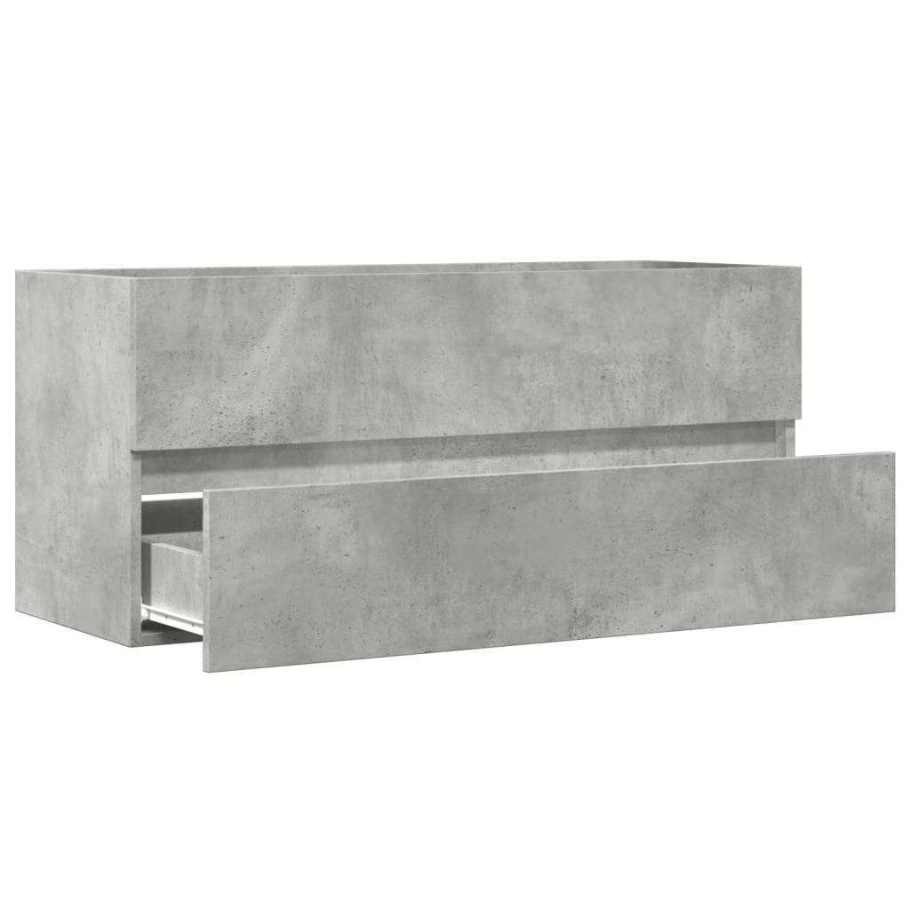 Sink Cabinet Concrete Grey 100x38,5x45 cm Engineered Wood