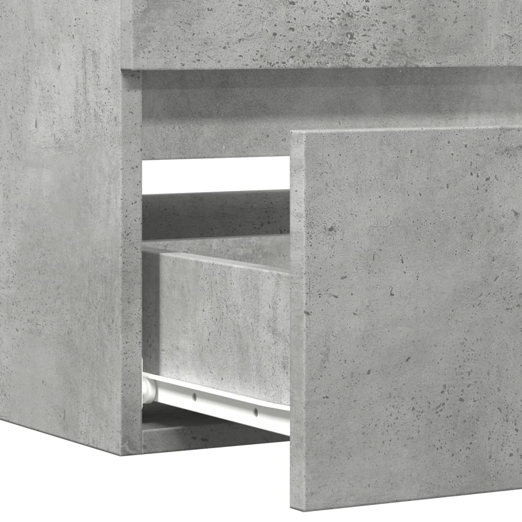 Sink Cabinet Concrete Grey 100x38,5x45 cm Engineered Wood