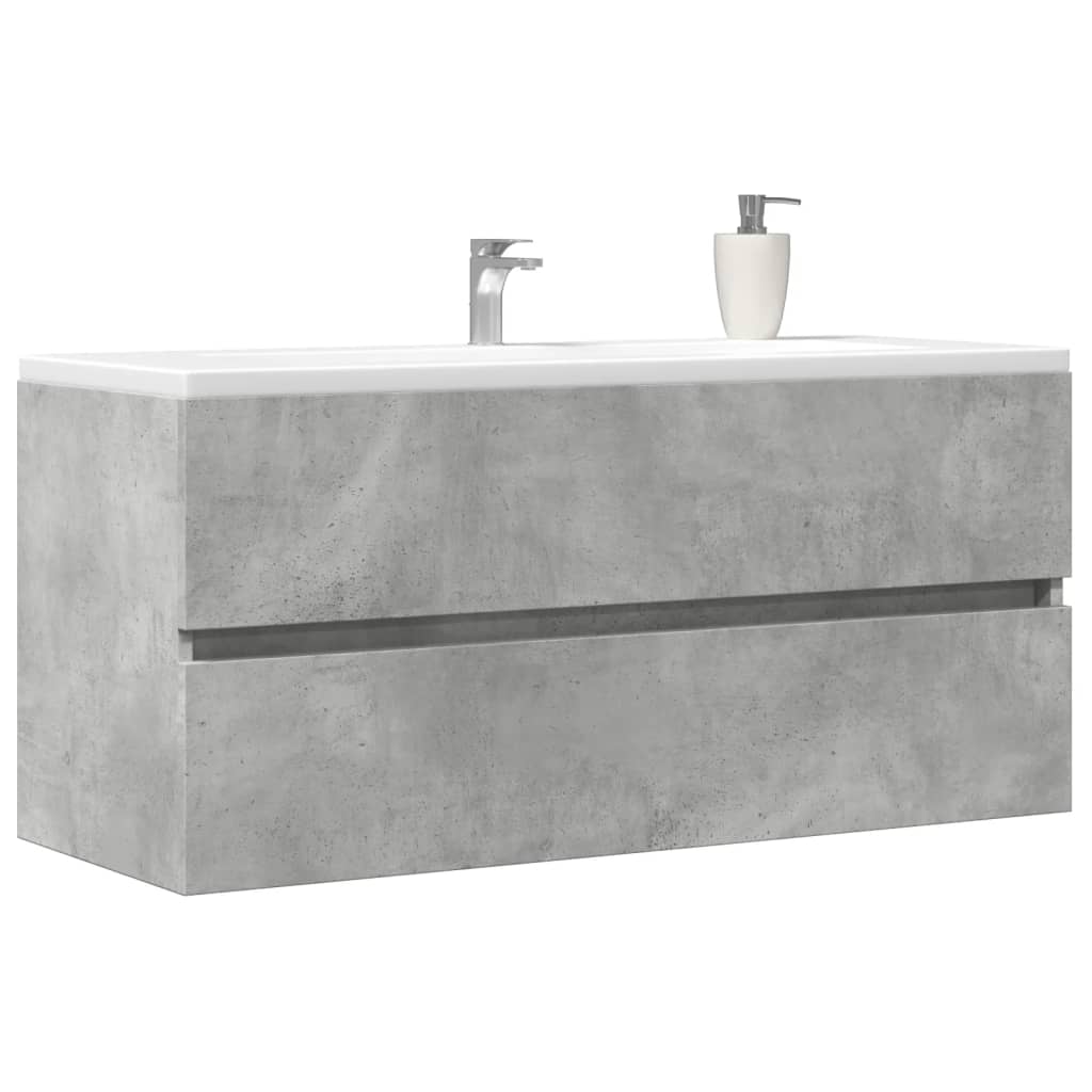 Sink Cabinet Concrete Grey 100x38,5x45 cm Engineered Wood