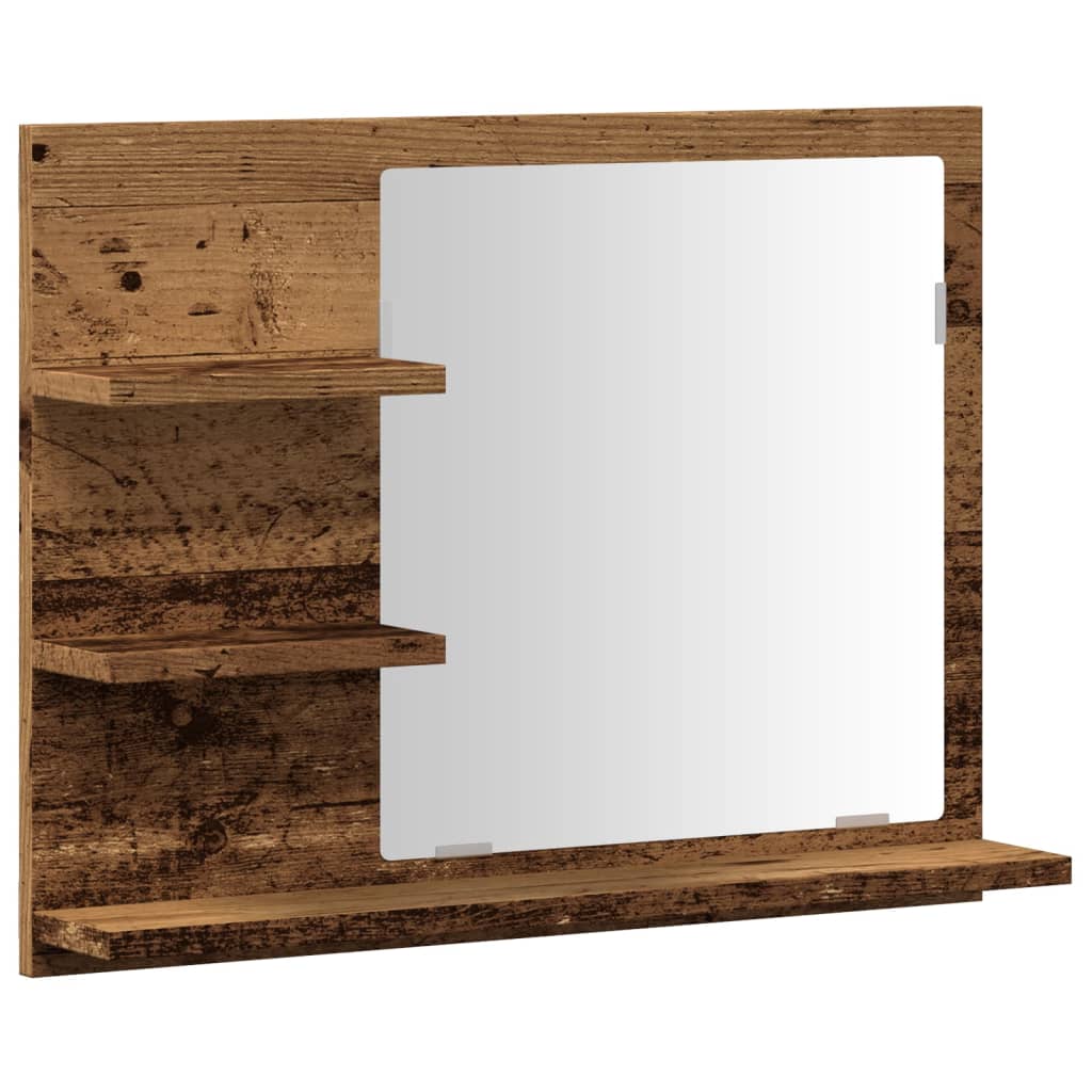 Bathroom Mirror Cabinet Old Wood 60x10,5x45 cm