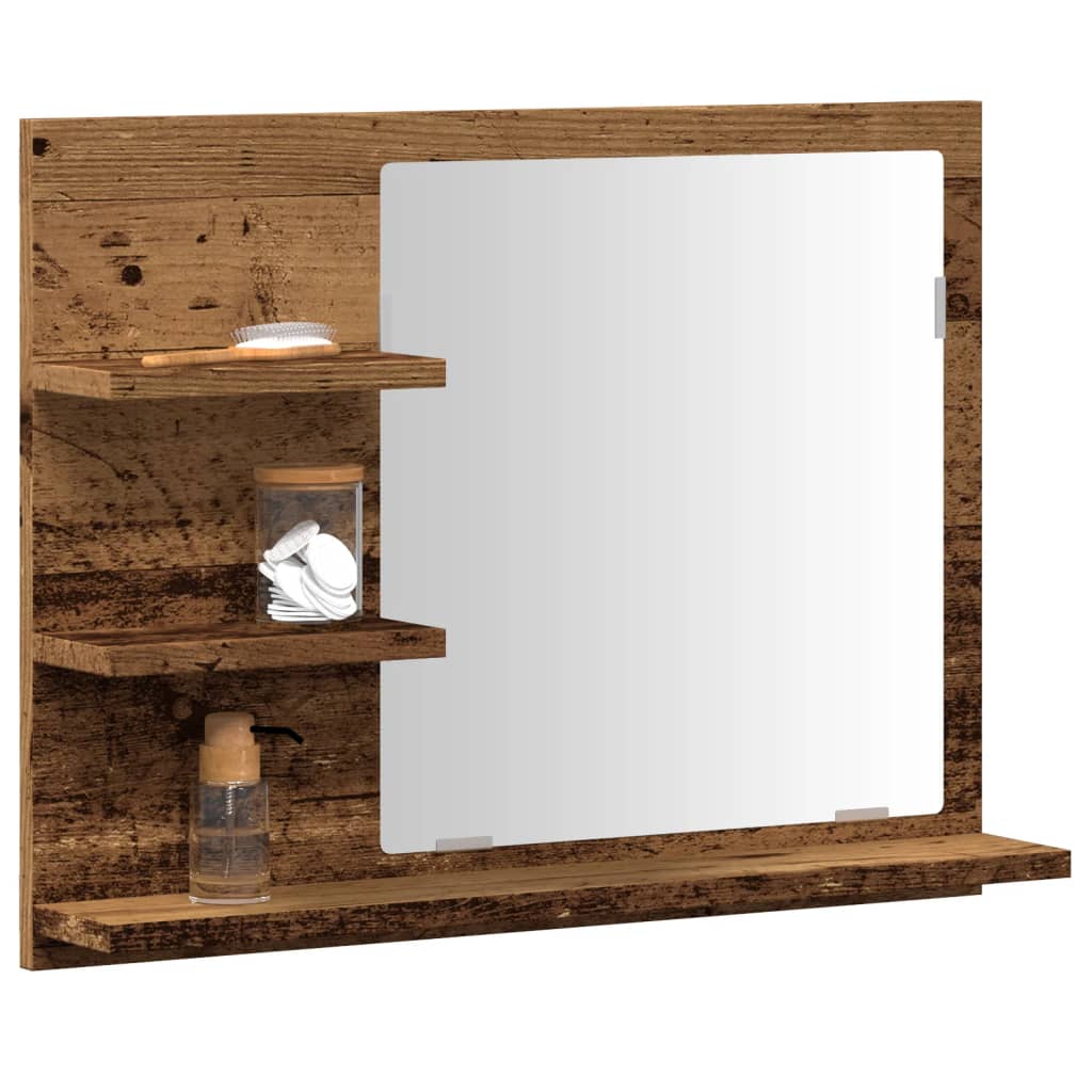 Bathroom Mirror Cabinet Old Wood 60x10,5x45 cm