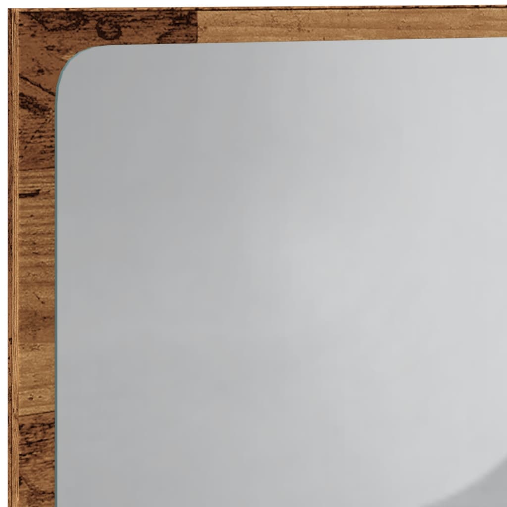 Bathroom Mirror with LED Light Old Wood 60x8,5x38 cm
