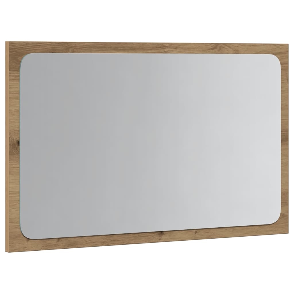 Bathroom Mirror with LED Light Artisan Oak 60x8,5x38 cm
