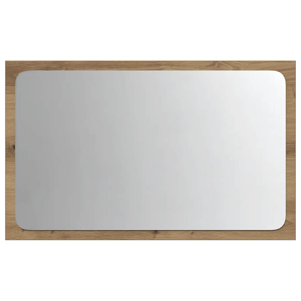 Bathroom Mirror with LED Light Artisan Oak 60x8,5x38 cm
