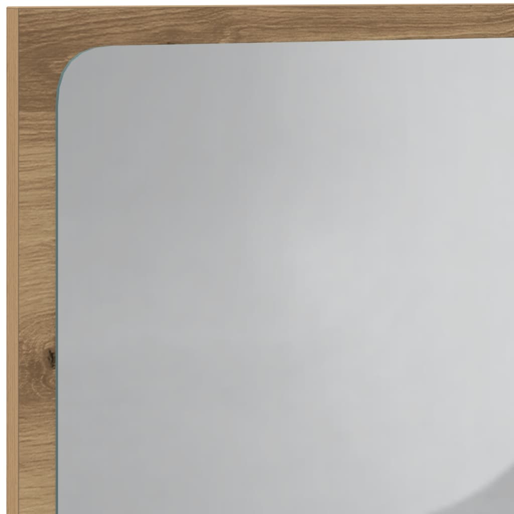 Bathroom Mirror with LED Light Artisan Oak 60x8,5x38 cm