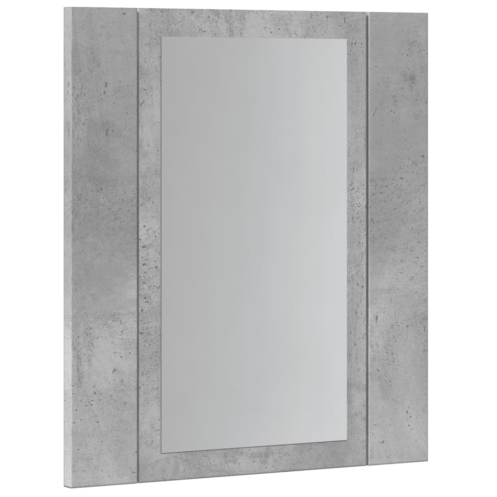 vidaXL LED Bathroom Mirror Cabinet Concrete Grey 40x12x45 cm Engineered Wood