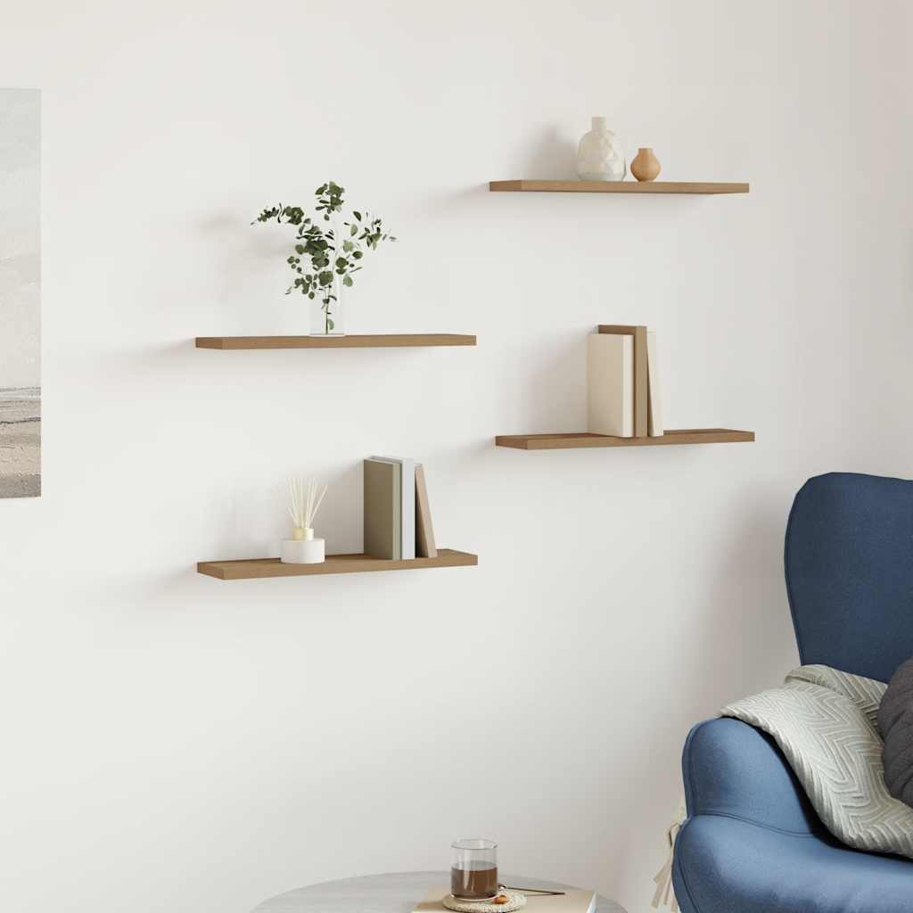 Wall Shelves 4 pcs Artisan Oak 40x10x1,5 cm Engineered Wood