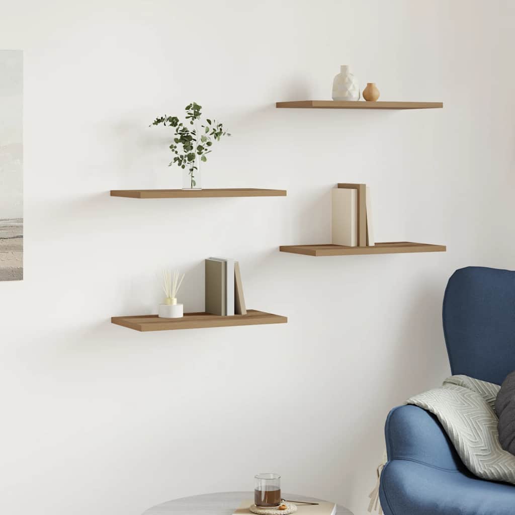 Wall Shelves 4 pcs Artisan Oak 40x20x1,5 cm Engineered Wood