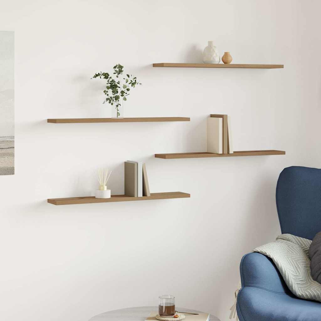 Bookshelf Boards 4 pcs Artisan Oak 60x10x1,5 cm Engineered Wood