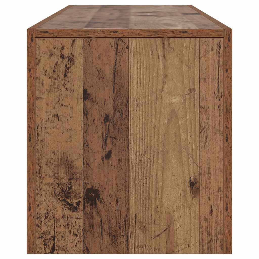 TV Cabinet with LED Lights Old Wood 140x36.5x40 cm