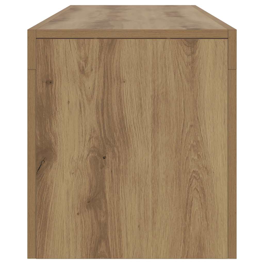 TV Cabinet with LED Lights Artisan Oak 140x36.5x40 cm