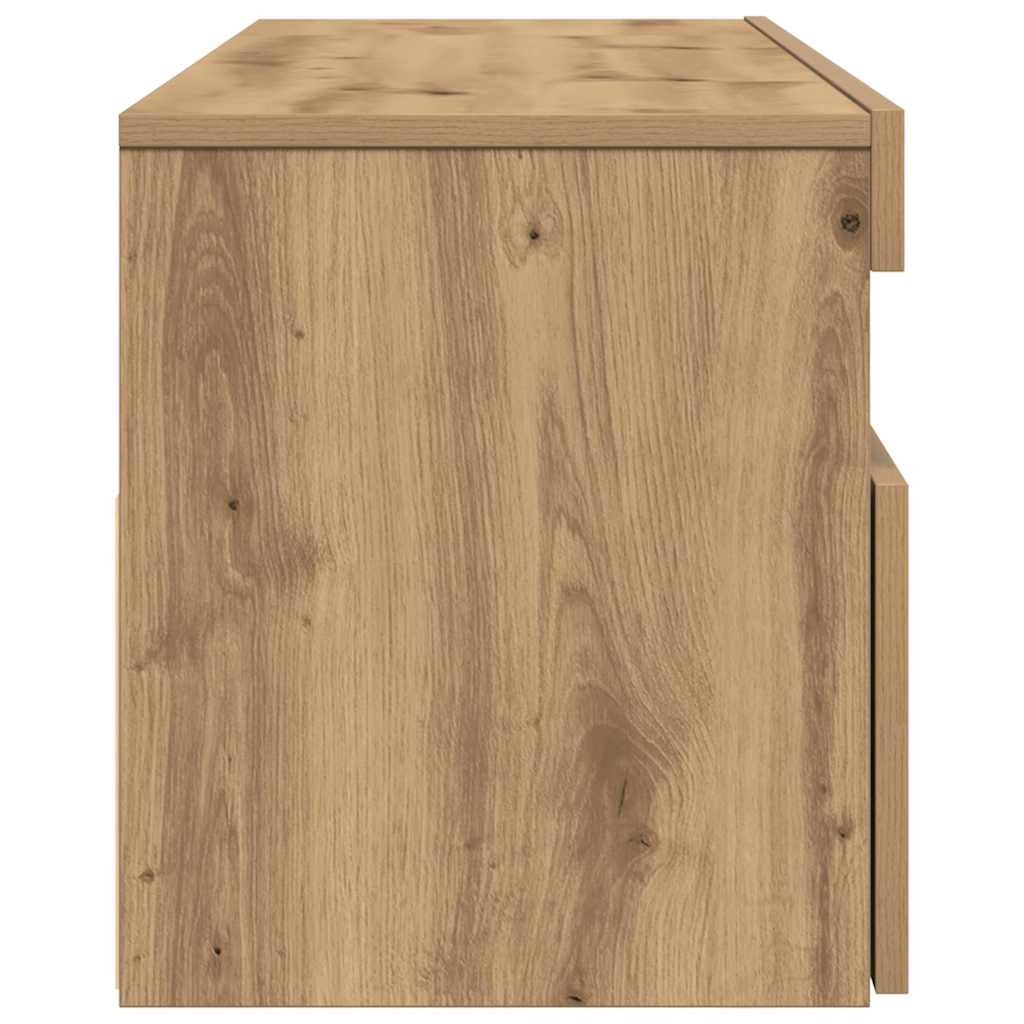 TV Cabinet with LED Lights Artisan Oak 120x35x40 cm