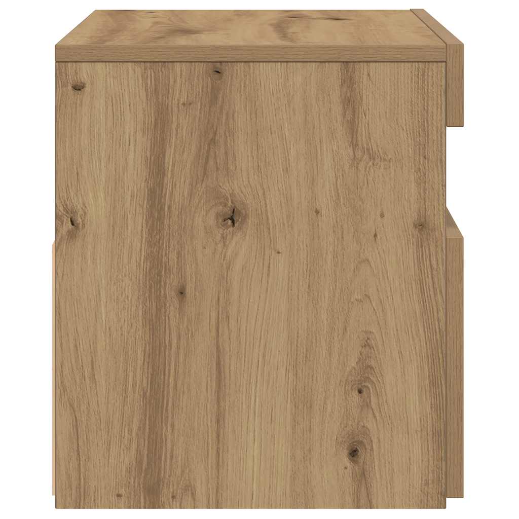 2 Piece TV Cabinet Set with LED Lights Artisan Oak Engineered Wood