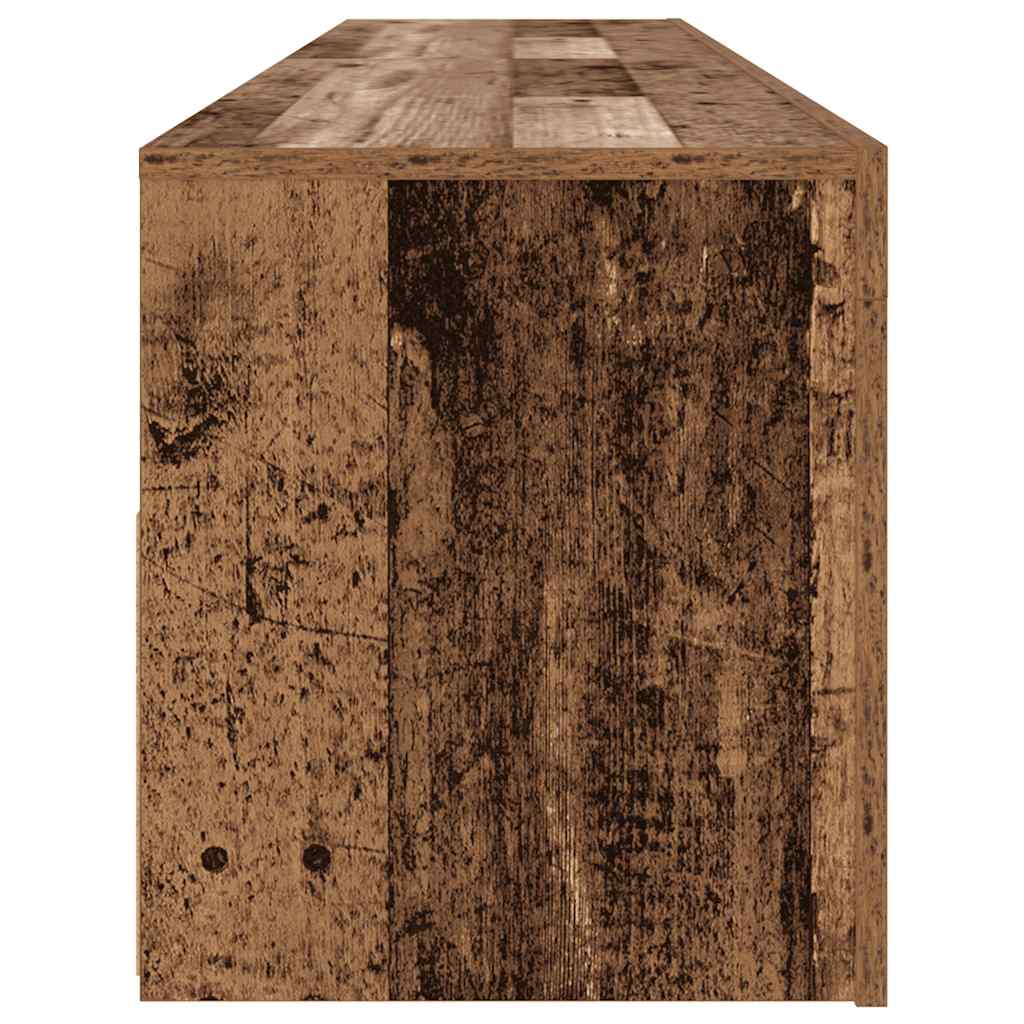 TV Cabinet with LED Lights Old Wood 120x35x40cm Engineered Wood