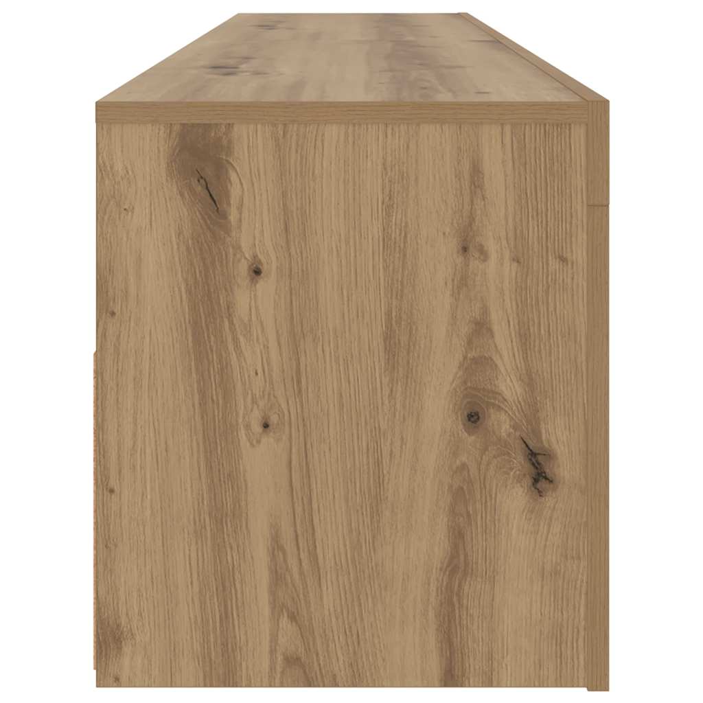 TV Cabinet with LED Lights Artisan Oak 120x35x40 cm