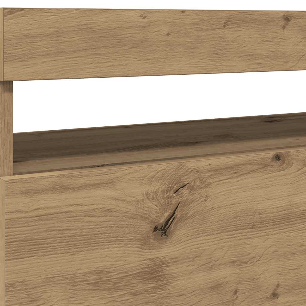 TV Cabinet with LED Lights Artisan Oak 75x35x40 cm