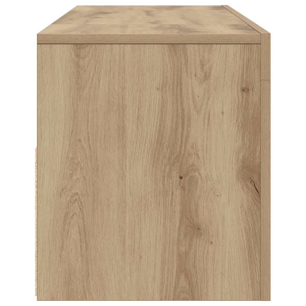 TV Cabinet with LED Lights Artisan Oak 120x35x40 cm