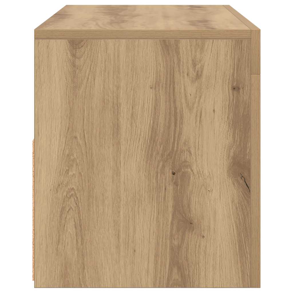 TV Cabinet with LED Lights Artisan Oak 90x35x40 cm