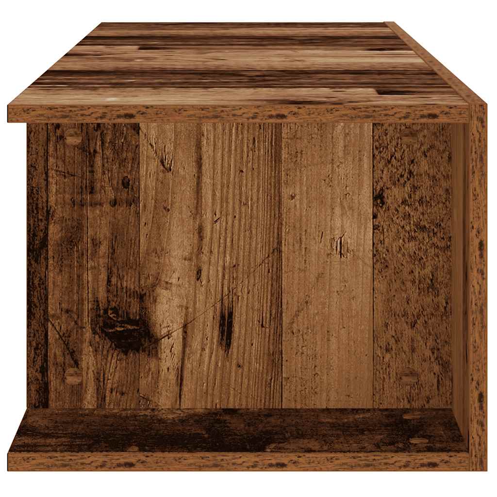 TV Cabinet with LED Lights Old Wood 135x39x30cm Engineered Wood