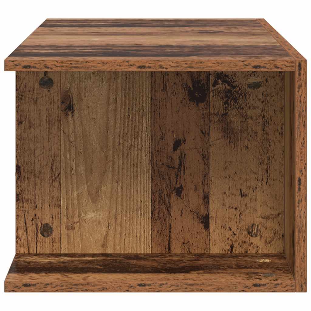 TV Cabinet with LED Lights Old Wood 90x39x30 cm Engineered Wood