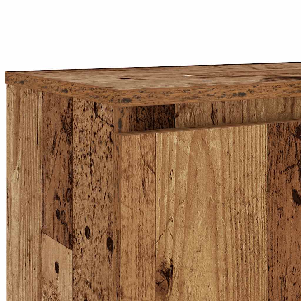 TV Cabinet with LED Lights Old Wood 120x30x36cm Engineered Wood