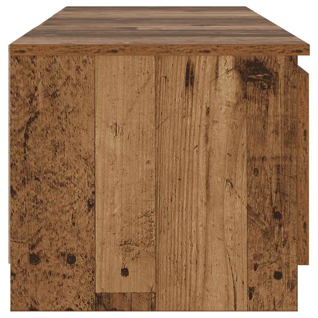 TV Cabinet with LED Lights Old Wood 140x40x36cm Engineered Wood