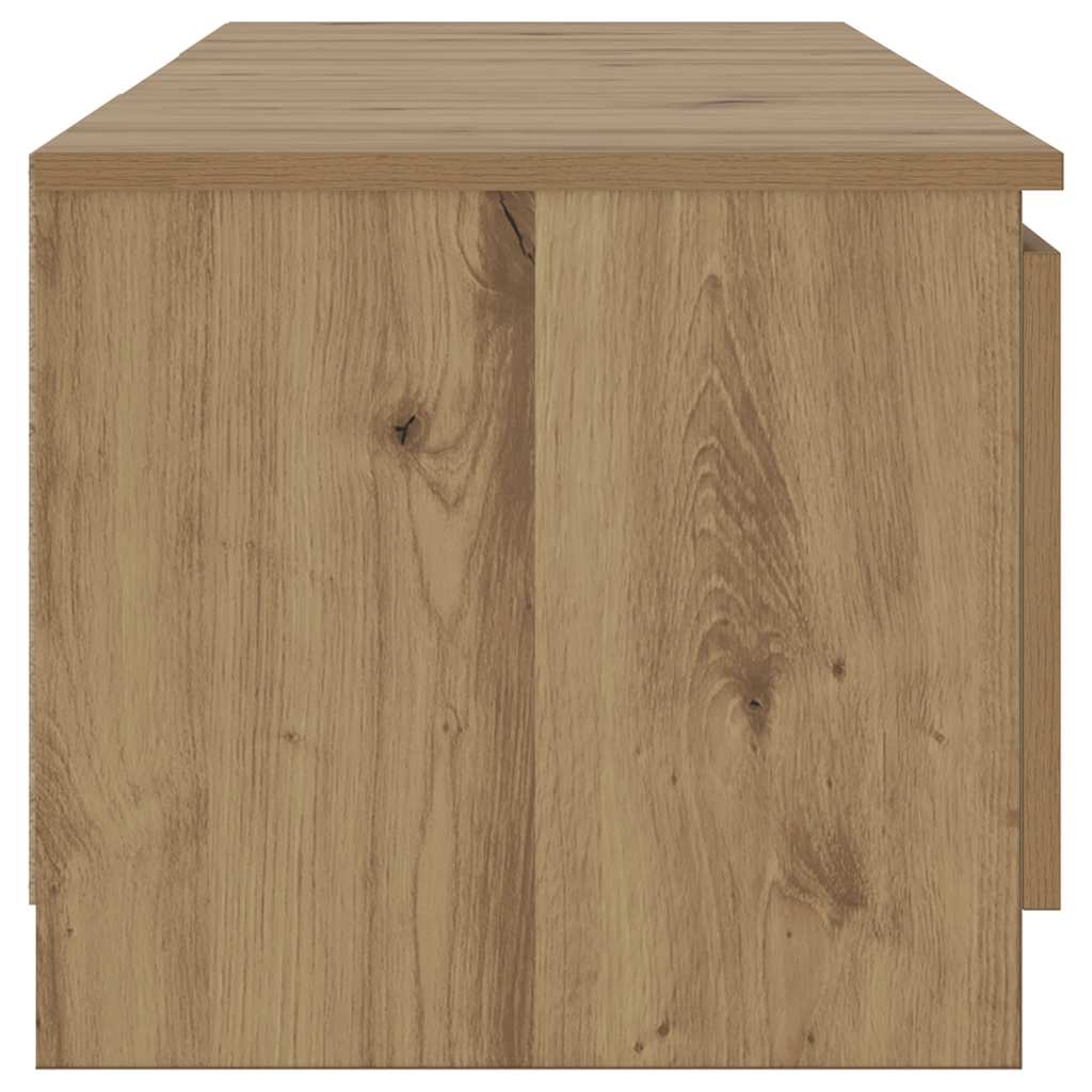 TV Cabinet with LED Lights Artisan Oak 140x40x36 cm
