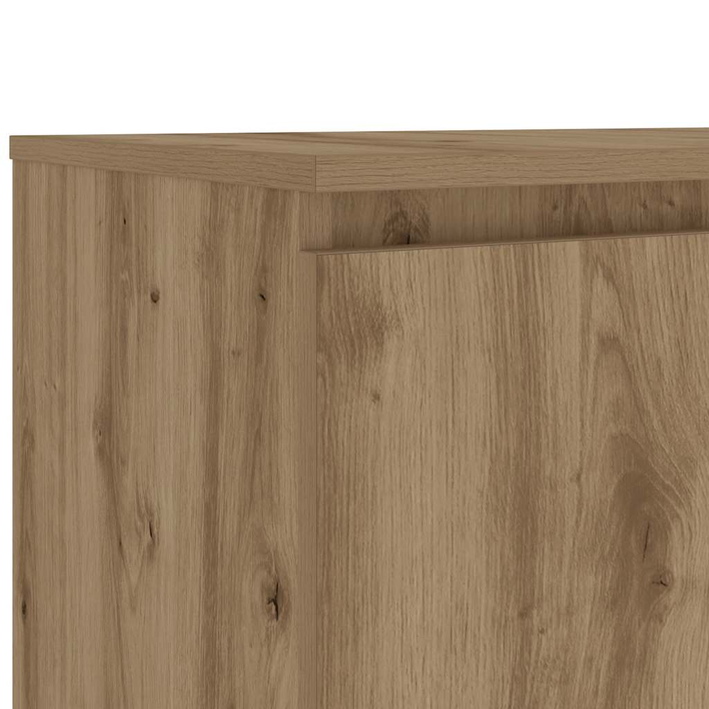 vidaXL TV Cabinet with LED Lights Artisian Oak 140x40x35.5 cm Engineered Wood