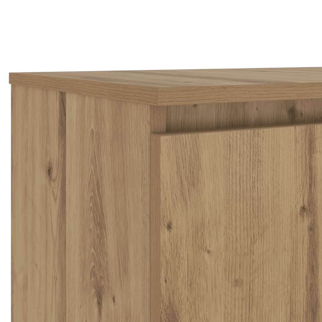 TV Cabinet with LED Lights Artisan Oak 140x40x36 cm