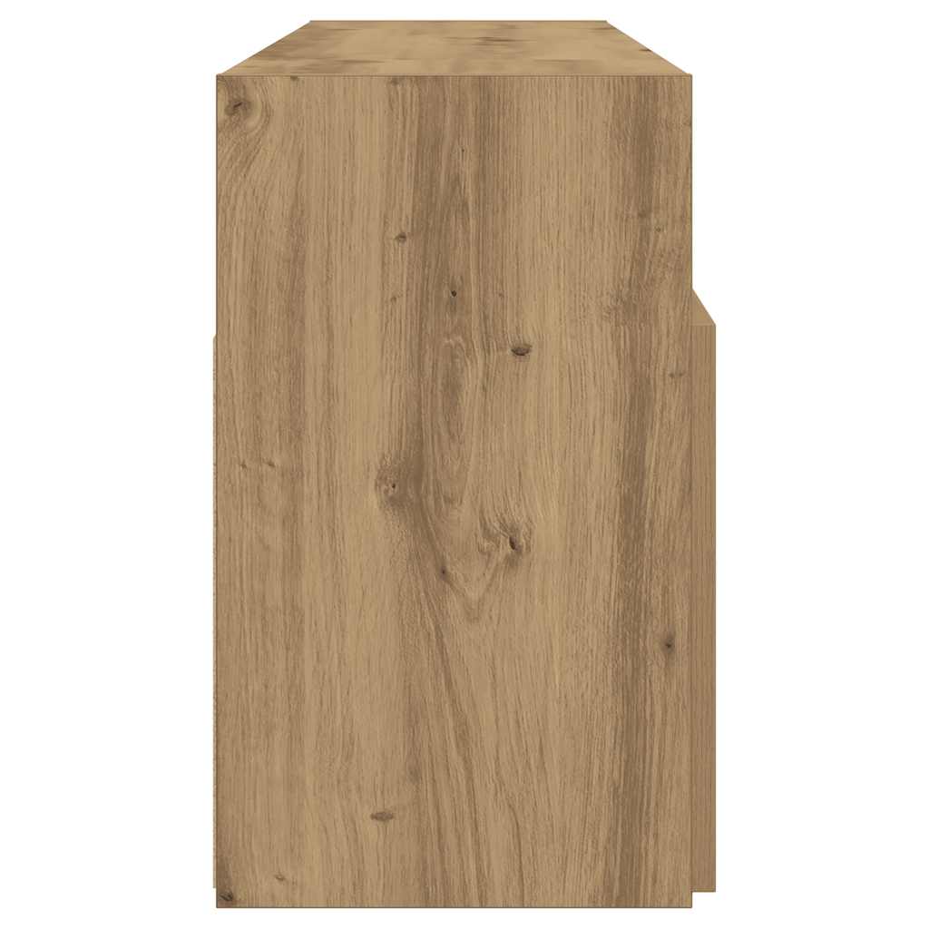 TV Cabinet with LED Lights Artisan Oak 120x30x50 cm