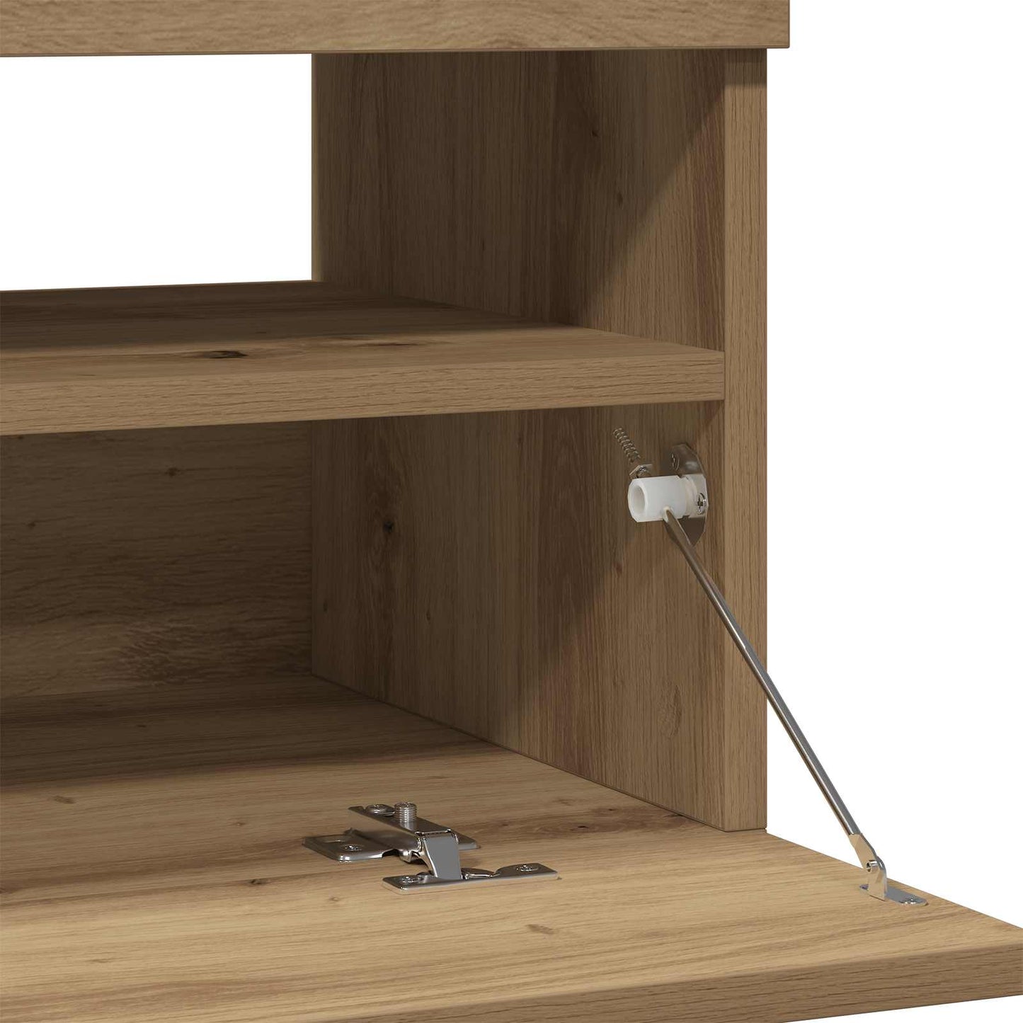 TV Cabinet with LED Lights Artisian Oak 80x35x40 cm Engineered Wood