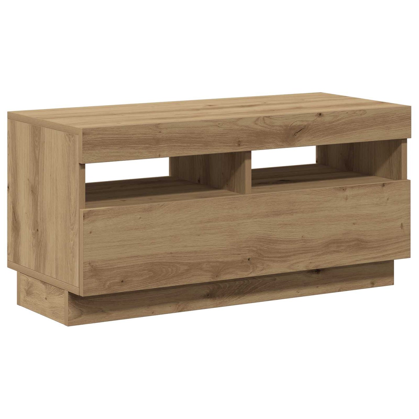 TV Cabinet with LED Lights Artisian Oak 80x35x40 cm Engineered Wood