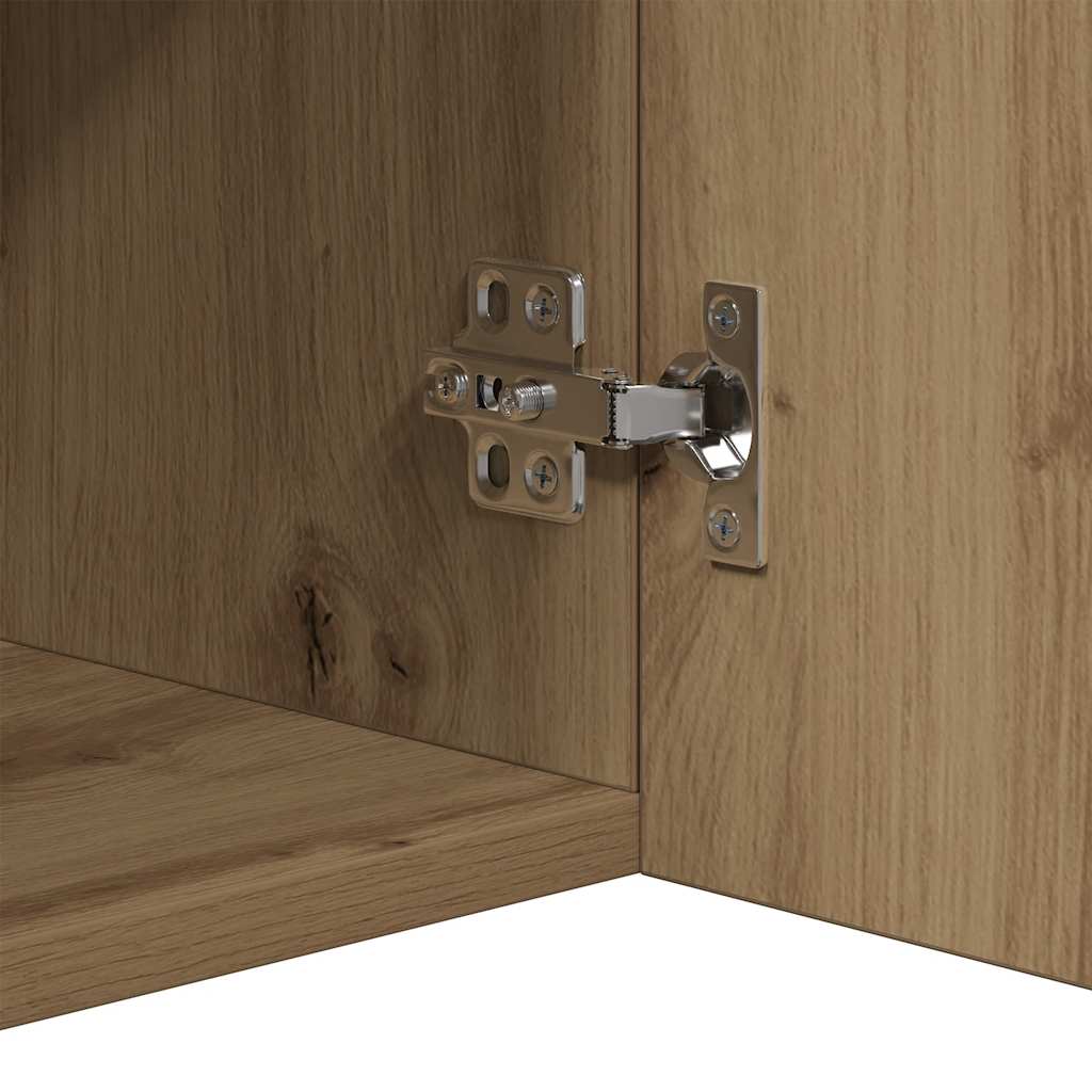 Sideboard with LED Lights Artisan Oak 80x35x75 cm Engineered Wood