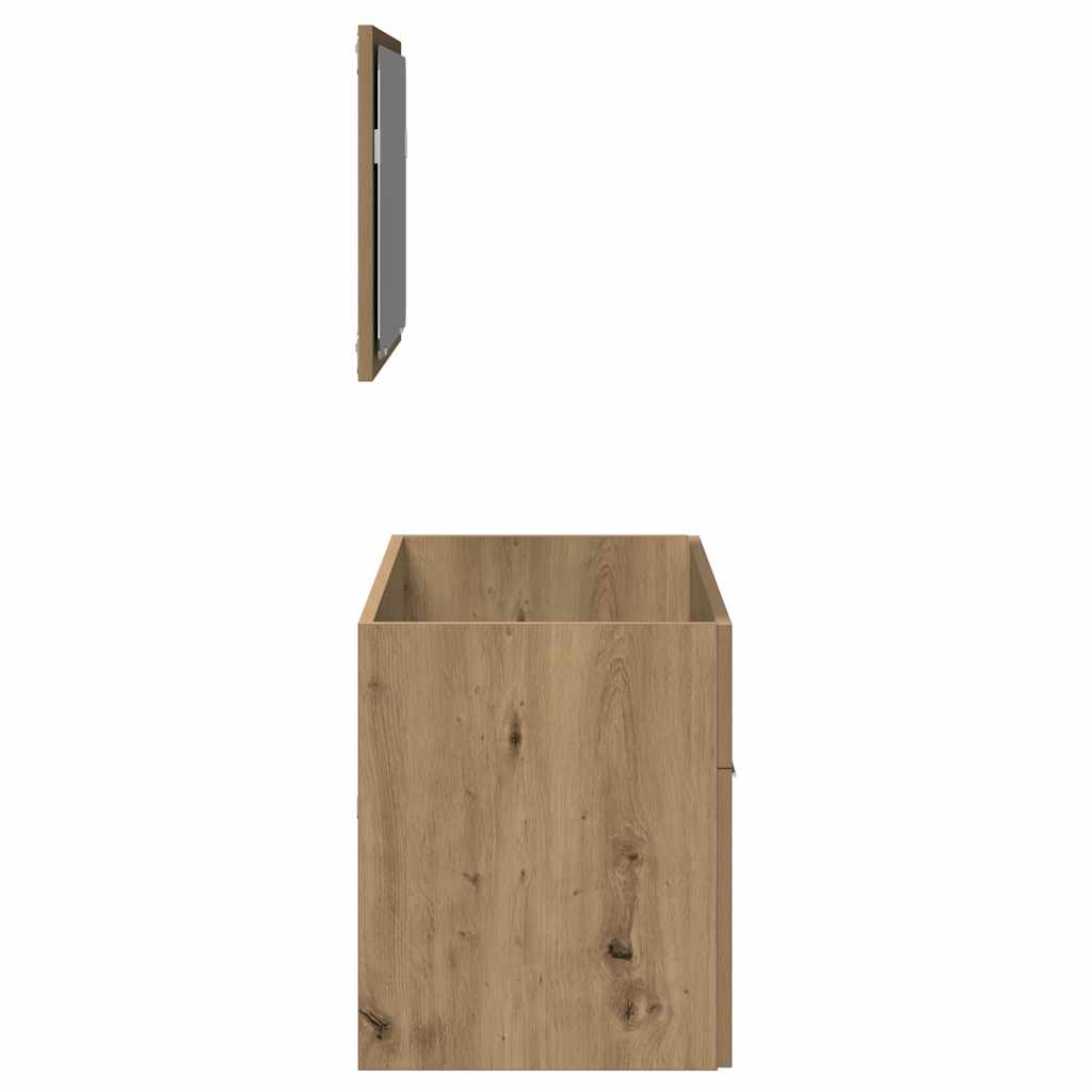Bathroom Cabinet with Mirror Artisan Oak Engineered Wood