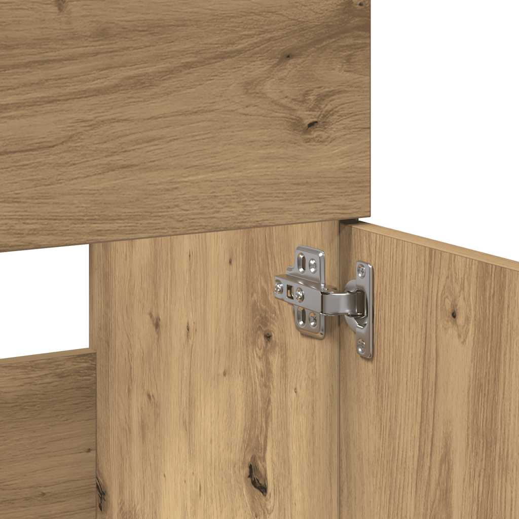 Bathroom Cabinet with Mirror Artisan Oak Engineered Wood