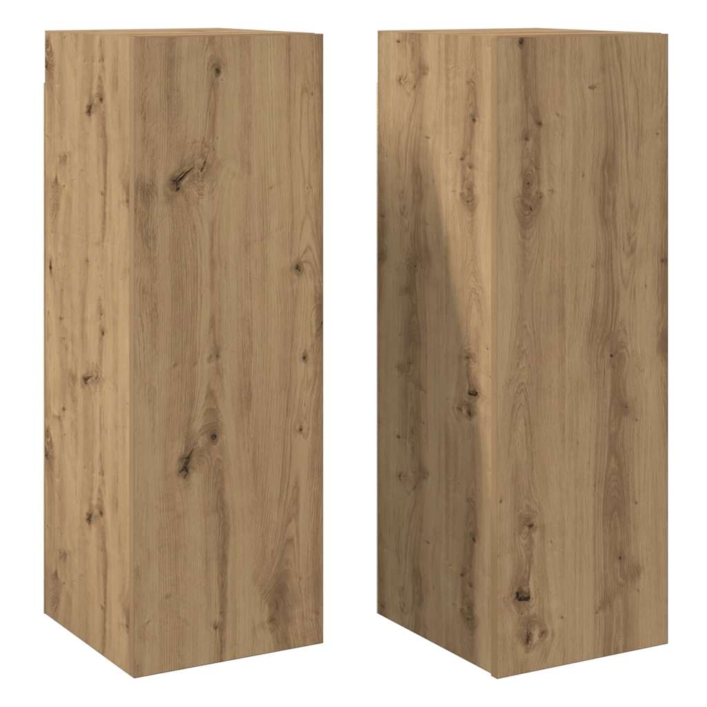 2 Piece TV Cabinet Set Artisan Oak 30,5x30x90 cm Engineered Wood