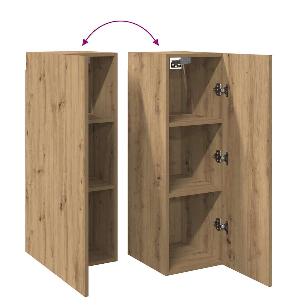 2 Piece TV Cabinet Set Artisan Oak 30,5x30x90 cm Engineered Wood