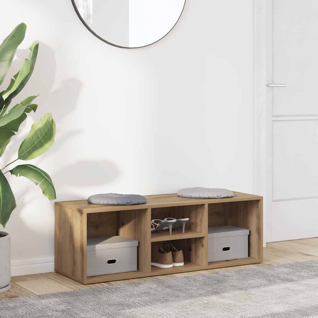 Shoe Storage Bench Artisan Oak 105x35x35 cm Engineered Wood