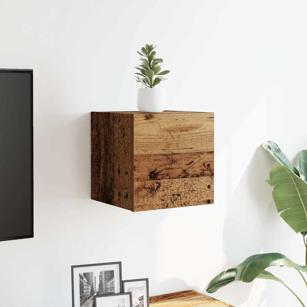Wall Mounted TV Cabinet Old Wood 30,5x30x30 cm
