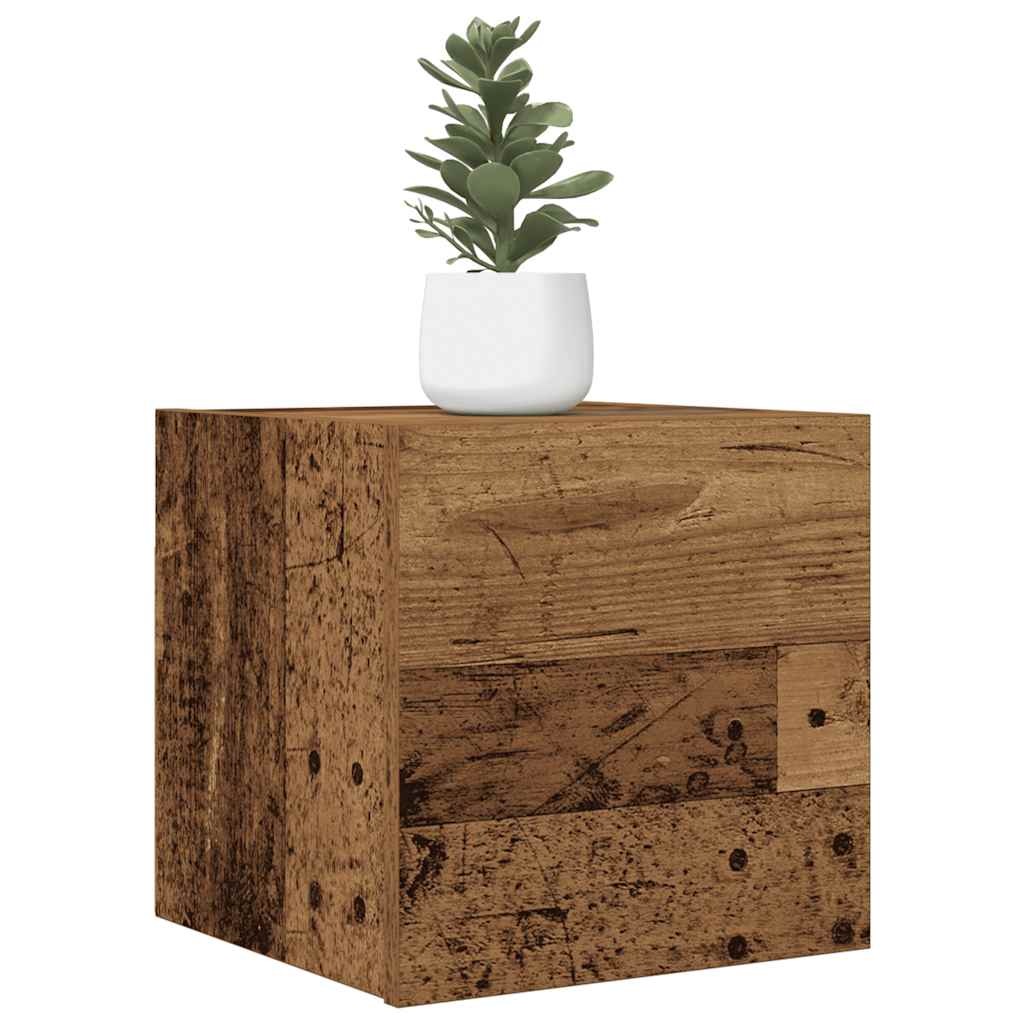 2 Piece Wall-mounted TV Cabinet Set Old Wood 30,5x30x30 cm