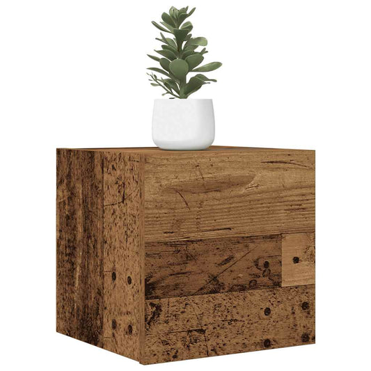 2 Piece Wall-mounted TV Cabinet Set Old Wood 30,5x30x30 cm