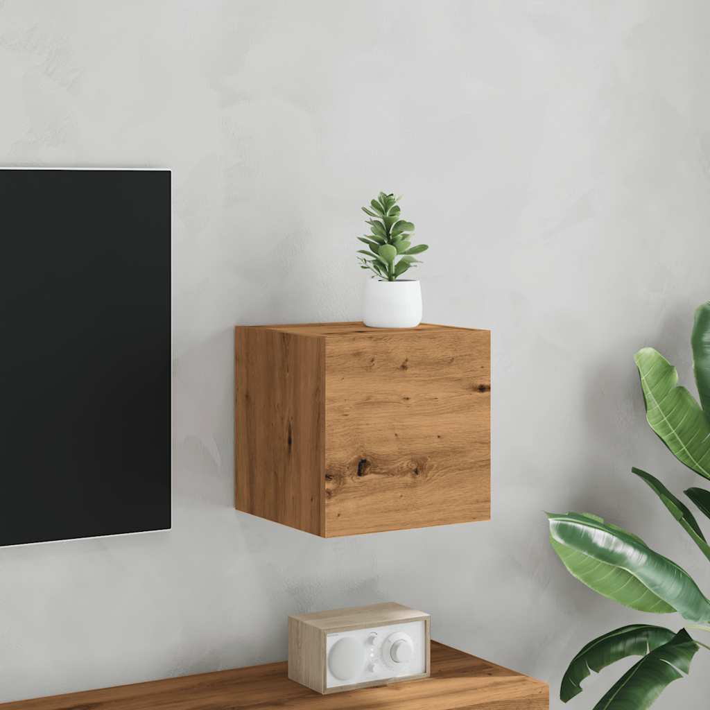 vidaXL Wall Mounted TV Cabinet Artisan Oak 30.5x30x30 cm